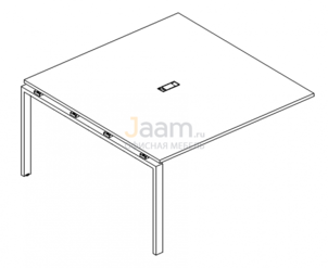 Стол для переговоров Секция стола для переговоров на металлокаркасе UNO Б1 133-1 БП