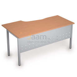 Мебель для персонала Стол криволинейный на металлических опорах правый 2МК.121