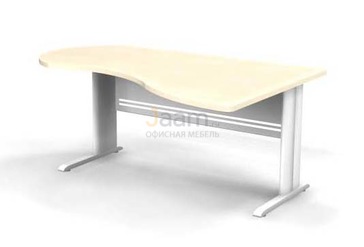 Мебель для персонала Стол асимметричный правый на L-образном каркасе B108/1