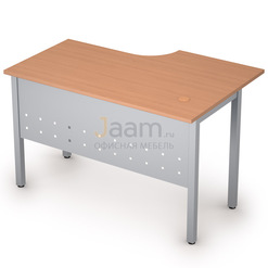 Мебель для персонала Стол криволинейный на металлических опорах левый 2МК.141