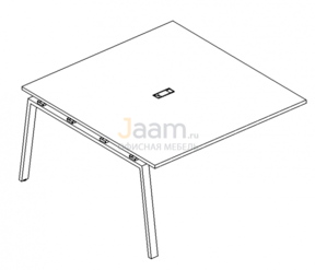 Стол для переговоров Секция стола для переговоров на металлокаркасе TRE Б3 133-1 БП