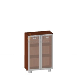 Кабинет руководителя Шкаф средний со стеклом в алюм.рамке