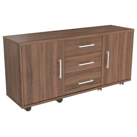 Кабинет руководителя Офисная тумба стационарная для оргтехники, 3 ящика (верхний замок), две двери 19201