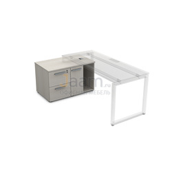 Мебель для персонала Офисная тумба с 2-мя ящиками и дверкой 9Т.010