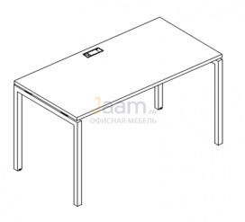 Мебель для персонала Стол письменный на металлокаркасе DUE Б2 003 БП
